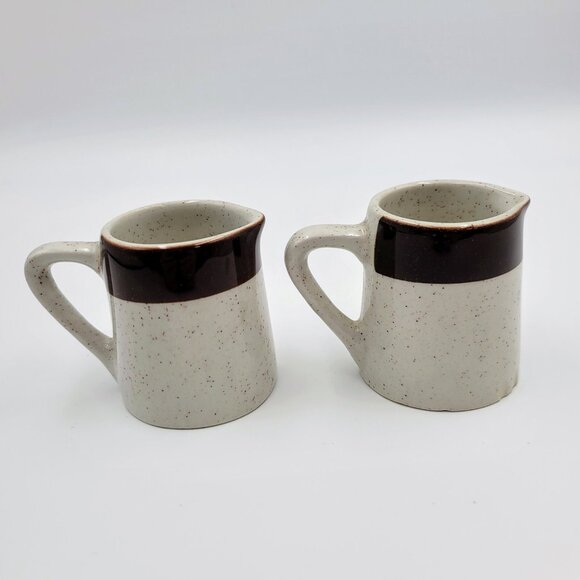 Duraline Super Vitrified Small Creamers Hotelware England Brown Cream Jug Syrup - Picture 3 of 11